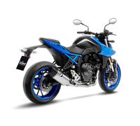 Supporto scarico LeoVince acciaio inox nero senza pedane per Suzuki GSX-8R / S