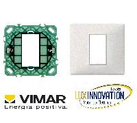 SUPPORTO SCATOLA ROTONDA E PLACCA BIANCA 1 MODUL0 VIMAR PLANA 14601 E 14641.01