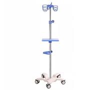 Supporto scorrevole per infusione IV con ruote bloccabili, altezza regolabile, base stabile per ospedali, cliniche e assistenza domiciliare