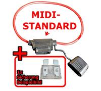 Supporto + Sicurezza 5A 10A 15A 20A 30A Mini Midi Portafusibili Fusibili Piatti