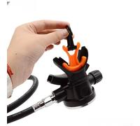 Supporto sicuro per polpo subacqueo con sistema di rilascio efficiente per un facile accesso alla fonte d'aria di backup sui dispositivi di controllo del galleggiamento (arancione fluorescente)