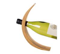 Supporto singolo per bottiglie di vino - Porta vino rosso in legno | Elegante soluzione curva, organizer decorativo per bottiglie di vino per ristoranti, cantine, bar, Clu