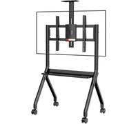 Supporto Smart Board - Supporto da Pavimento per TV con Lavagna Bianca e Ruote bloccabili - Design Versatile per Ufficio e Aula (C)