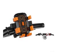 Supporto Smartphone ABS per robusto per Manubrio 20-32mm Supporto | 6 artigli sicuri, operazione con una mano, rilascio , ideale per corsa e città(Black)