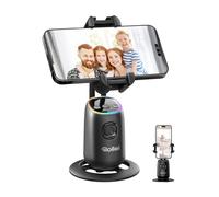 Supporto Smartphone con Tracciamento, Rollei Easy Creator Desktop Auto AI Tracking Treppiede Stabilizzatore Telefono 360° con Ricarica Tipo C per Tiktok Youtube Live Streaming Video Registrazione Vlog
