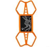 Supporto Smartphone MTB Silicone Urti Manubrio Supporto Smartphone | Design a 4 angoli rinforzati, per sicuro, previene cadute, terreno accidentato, ciclismo estremo(Orange)
