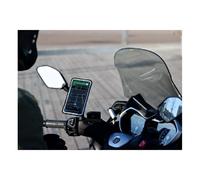 Shapeheart - Porta cellulare scooter specchietto antivibrazioni. Supporto telefono scooter impermeabile con tasca magnetica, fino a 250 km/h. 100% universale. Porta telefono scooter per retrovisore