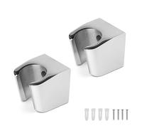 Supporto Soffione Doccia, 2 Pezzi Staffa per Doccia in Lega di Zinco Argento, Fissaggio a Parete con Viti Staffa Supporto Doccia, Piccolo e Facile da Installare per la Maggior Parte dei Soffioni 0XBIT