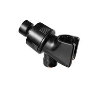 Supporto Soffione Doccia Supporto for braccio doccia, staffa regolabile a tre vie con sfera girevole, deviatore universale, accessorio for il bagno per Doccia ad Angolo Regolabile(Black-steel ball)