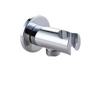 Supporto Soffione Doccia Supporto for doccia in ottone massiccio cromato, montaggio a parete, con raccordo for tubo flessibile, valvola angolare di ingresso dell'acqua(Color1)