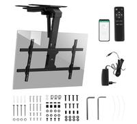 Supporto soffitto elettrico Maclean MC-110 T TV 43-86″ fino a 45 kg VESA 800×400 inclinazione -80° motorizzazione Tuya telecomando sistema anti collisione nero