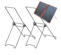 Supporto solare | Supporto in metallo leggero portatile e leggero, 2 supporti per pannello solare - Adatto per esterno giardino cortile balcone tetto barca campeggio picnic caravan