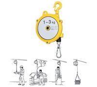 Supporto sospeso for bilanciatore a molla regolabile - Retrattile, for una maggiore efficienza lavorativa e una riduzione dell'affaticamento, in giallo(1-3kg)
