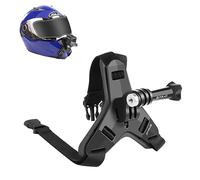 Supporto sottogola per casco da moto GoPro, DJI Osmo Action e altre fotocamere d'azione, colore: Nero