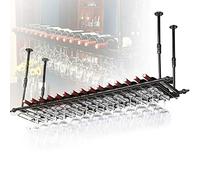 Supporto Sottosopra Stile Semplice Ferro Appeso Rack Soffitto Decorazione Mensola per S Ristoranti 80X30Cm