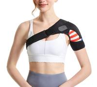 Supporto Spalla Neoprene con Fascia Regolabile - Tutore per Spalla per Artrite, Periartrite e Lussazione - Adatto a Sport, Riacquisto e Dolore Spalla Sinistra/Destra(Mimetico Rosso)