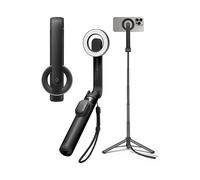 Spigen Bastone Selfie Compatibile con MagSafe Wondersnap MagFit S571W, Selfie Stick Bluetooth con Telecomando, Treppiede Magnetico Portatile per iPhone, Galaxy, Pixel, Xiaomi, GoPro etc - Nero