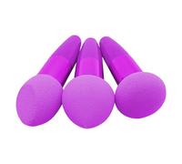 Supporto spugna per il trucco - per il viso | Spugne per il trucco morbide, 3 pezzi con manici, per uso asciutto e bagnato, strumento cosmetico da viaggio per base, giusto
