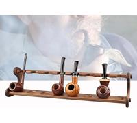 Supporto staccabile per pipa da tabacco, realizzato a mano, per 8 pipe, si adatta alla maggior parte delle pipe, comodo organizer per pipa da fumo (tubi non inclusi)