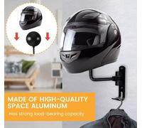 Supporto Staffa Porta Casco Moto Tondo Da Parete - Gancio Appendi Casco Moto