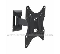 SUPPORTO STAFFA PORTA TV TELEVISORE LCD LED 17/42" BRACCIO A PARETE 2 SNODI NERO