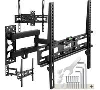 tectake® Supporto Universale Parete, Muro, per TV da 26 a 75 pollici (66-191 cm), Inclinabile, Girevole, Staffa TV, VESA max. 400 x 400, Portata 50 kg, Distanza Parete da 81 a 368 mm
