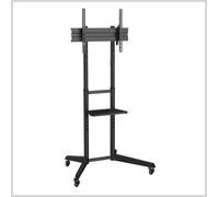 SUPPORTO STAFFA TV MONITOR DA TERRA PAVIMENTO CON RUOTE 37-70" 50KG IN ACCIAIO