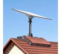 Supporto Starlink gen 3 per Tetto | Kit di Montaggio per Colmo e Palo Senza Perforazioni | Adattatore per Tubo Regolabile a 360° e 160° | Compatibile con Dish Standard V3