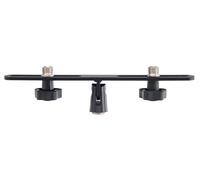 Supporto Stereo a Binario per Microfono T-Bar Due Microfoni Inclinabile 22cm