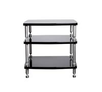 Supporto stereo per console per giradischi, scaffale angolare per centro intrattenimento con ripiani, supporto AV Media Rack Audio Tower Scaffale multimediale Ripiano audio-visivo