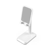 Supporto - Supporto per smartphone e tablet da 4" a 12,9", colore bianco, regolabile, materiale resistente, design compatto e pratico.