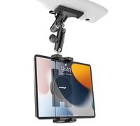 Supporto Tablet Aletta Parasole Auto, Porta iPad Visiera Parasole Camion [Morsetto Potente] con Braccio in Metallo Regolabile per iPad, Galaxy Tab, Kindle, Fire, Telefono& Tablet da 4-13"