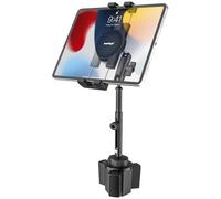 Supporto Tablet Auto Portabicchieri [Design Telescopico con Braccio Metallo] Porta Tablet Auto Bicchiere con Braccio Lungo Regolabile per iPad Pro Air Mini, Galaxy, Kindle, Fire, Telefono, 4-13"