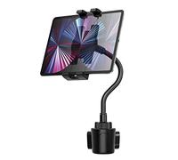 Supporto Tablet Auto Portabicchieri, Oilacn Porta iPad Auto Portabicchiere Collo Oca con Braccio Lungo Flessibile per iPad Pro Air Mini, iPhone, Galaxy, Lenovo, Fire ecc (4-12,9 pollici)