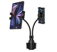 Supporto Tablet Doppio Portabicchieri per Auto, Oilcan Porta Tablet Auto Tazza a Collo Oca [Super Stable] per iPad Mini Air Pro, iPhone, Samsung Tab, Lenovo, Huawei, Fire (4-12,9 pollici)