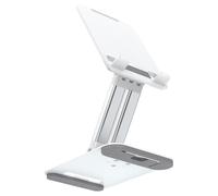 Supporto tablet universale girevole 360° bianco, stand in alluminio fino a 12,9'