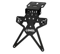 Supporto Targa Moto Universale Regolabile Alluminio Nero Sottocodone Evo 3 Lampa