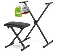 Supporto Tastiera Musicale Pianola X Livello Regolabile Set + Panchetta Sgabello