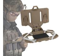 Supporto tattico per telefono, supporto toracico MOLLE per telefono, pannello di navigazione pieghevole, accessori per gilet tattico per smartphone universali da 4,7 a 6,7 pollici, per caccia softai