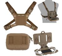 Supporto tattico per telefono, supporto toracico MOLLE per telefono, pannello di navigazione pieghevole, accessori per gilet tattico per smartphone universali da 4,7 a 6,7 pollici, per caccia softai