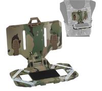Supporto tattico per telefono, supporto toracico MOLLE per telefono, pannello di navigazione pieghevole, accessori per gilet tattico per smartphone universali da 4,7 a 6,7 pollici, per caccia softai