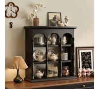 Supporto Tazze Caffè Legno Massiccio Multi-Griglia,Vetrina Muro Vintage