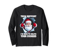 Supporto Tecnico Babbo Natale Cancella i Cookies Maglia a Manica