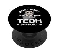 Supporto tecnico gatto carino non preoccuparti Im Da IT PopSockets PopGrip Adesivo