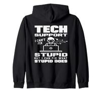 Supporto Tecnico Posso Risolvere ciò Che Stupido Fa Divertente IT Felpa con Cappuccio