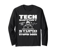 Supporto Tecnico Posso Risolvere ciò Che Stupido Fa Divertente IT Maglia a Manica