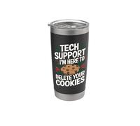 Supporto tecnico Sono qui per eliminare i tuoi biscotti Natale Bicchiere termico in acciaio inox doppia parete