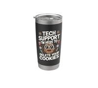 Supporto tecnico Sono qui per eliminare i tuoi biscotti Natale Bicchiere termico in acciaio inox doppia parete