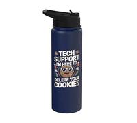 Supporto tecnico Sono qui per eliminare i tuoi biscotti Natale Stainless Steel Insulated Water Bottle
