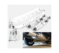 Supporto telaio posteriore in alluminio billet + tirante + braccio di controllo inferiore posteriore compatibile per Honda Civic EG 92-95(Silver)